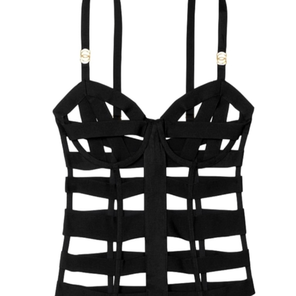 Victoria secrets bondage corset in black. Size SP